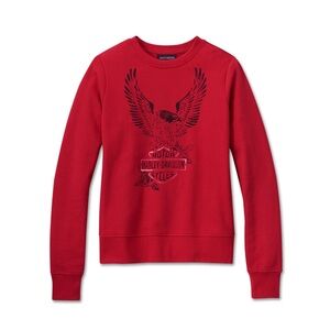 Harley-Davidson® Women's Flying Eagle Crewneck - Chili Pepper